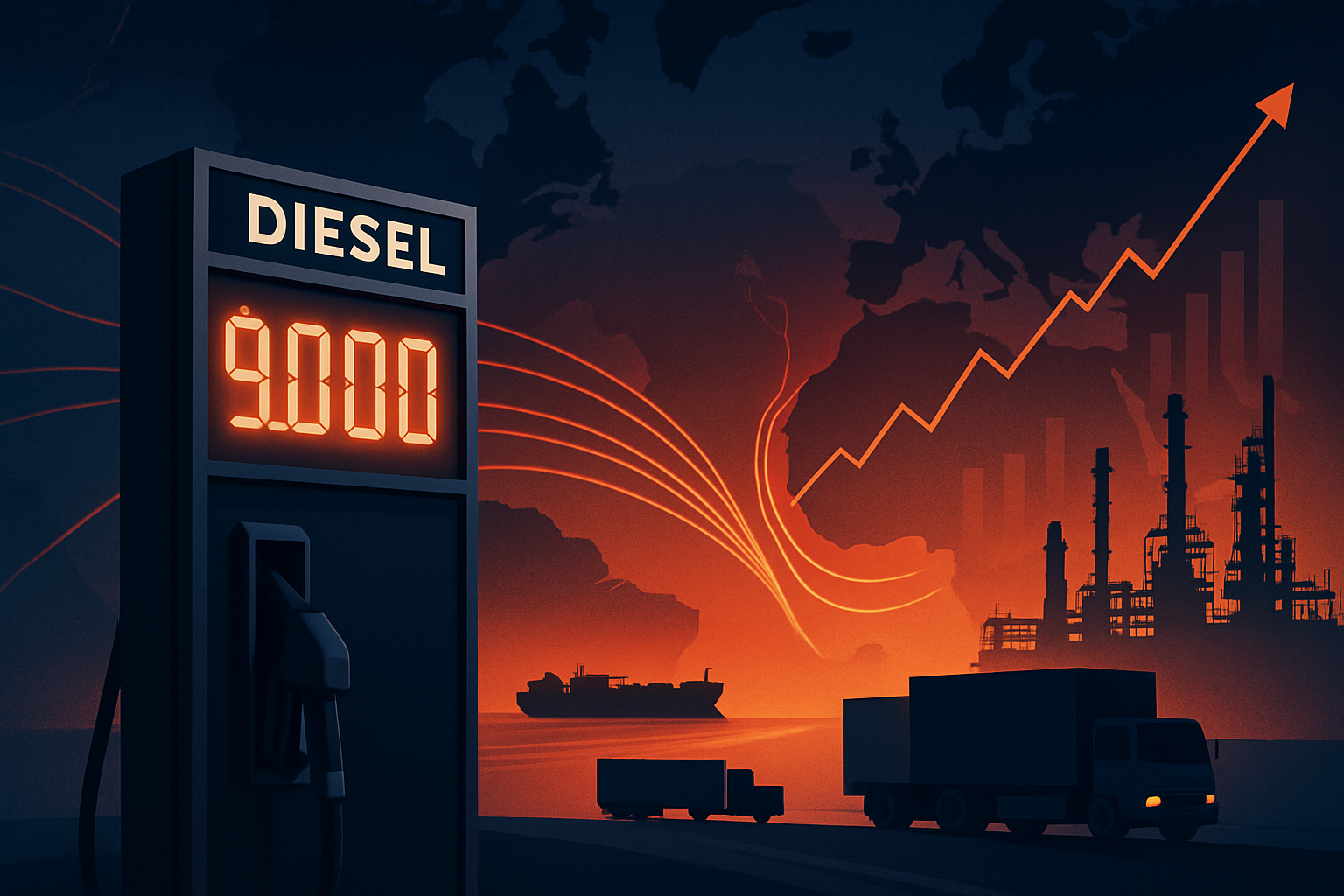 U.S. Diesel Prices Hit Record $5.85 a Gallon as Iran War Disrupts Global Fuel Supply