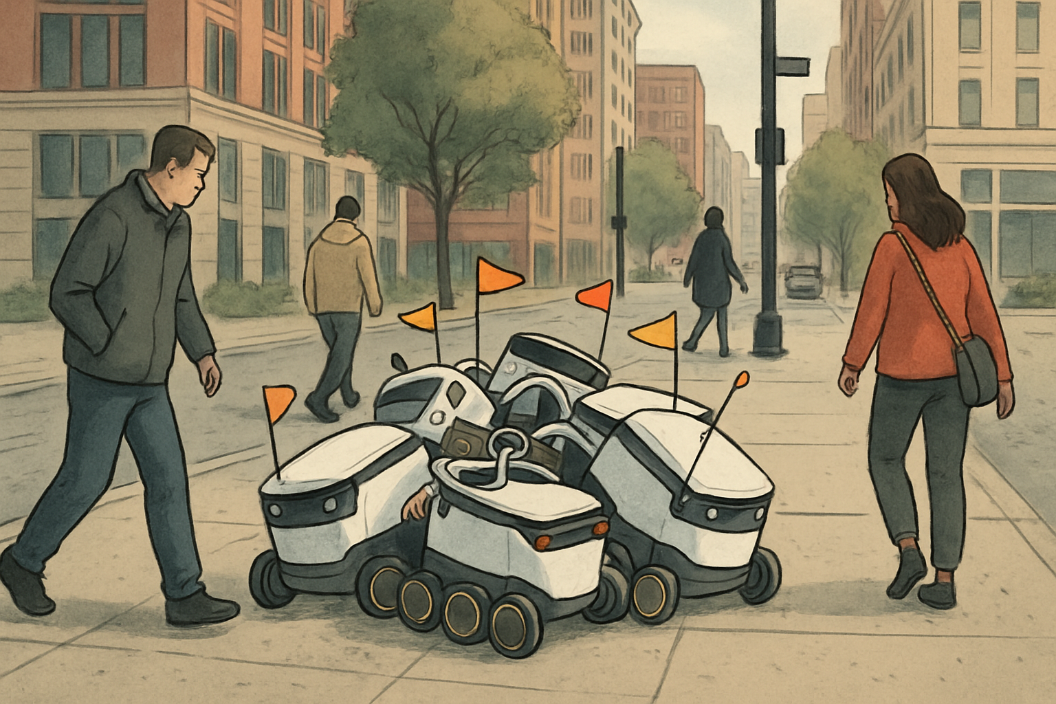 Chicago’s Sidewalk Robot Traffic Jam Exposes the Hard Part of Autonomous Delivery