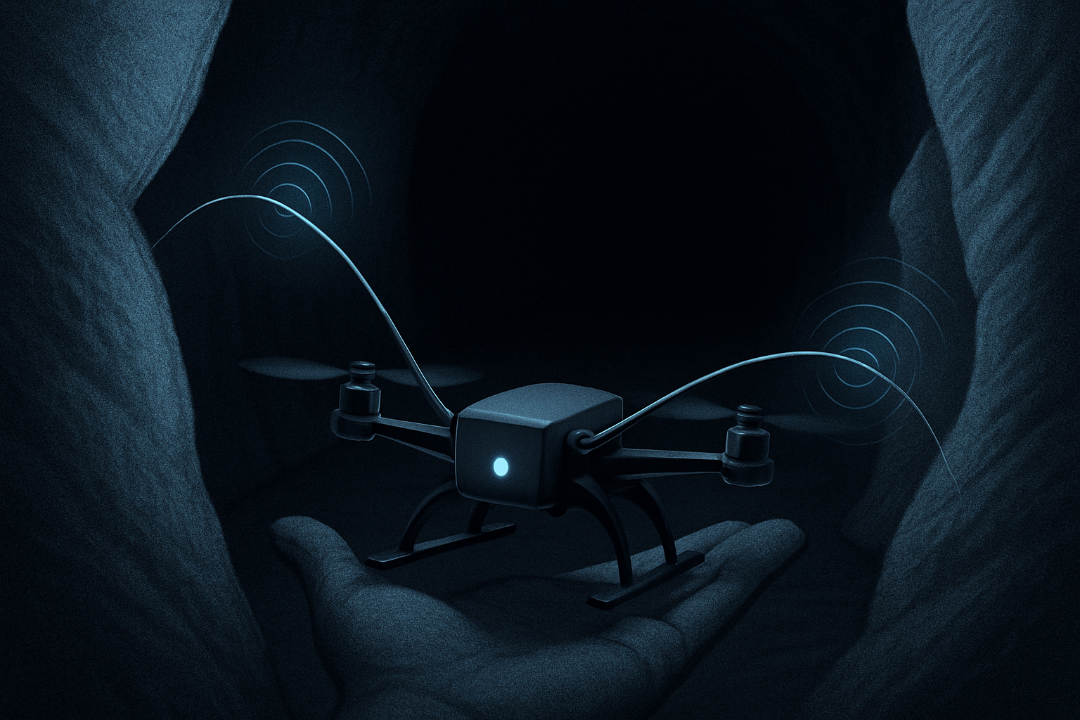 This Tiny Drone Navigates in the Dark by Feeling Its Way With Whiskers